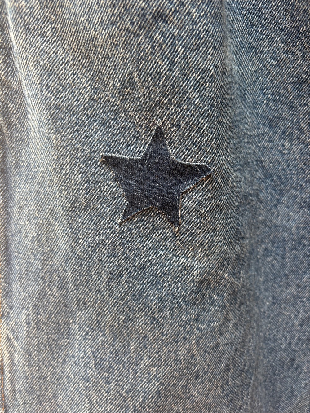 Good Ghost Upcycled Wrangler Jeans Sz Lg - Picture 6 of 11